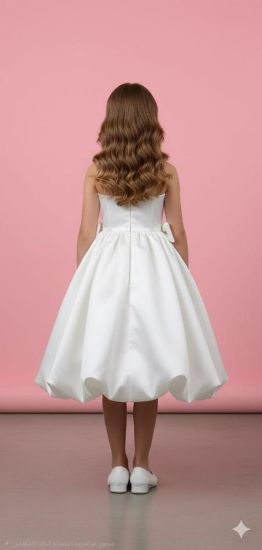 صورة فستان سهرة اناقة لؤلؤية تخطف الانظار